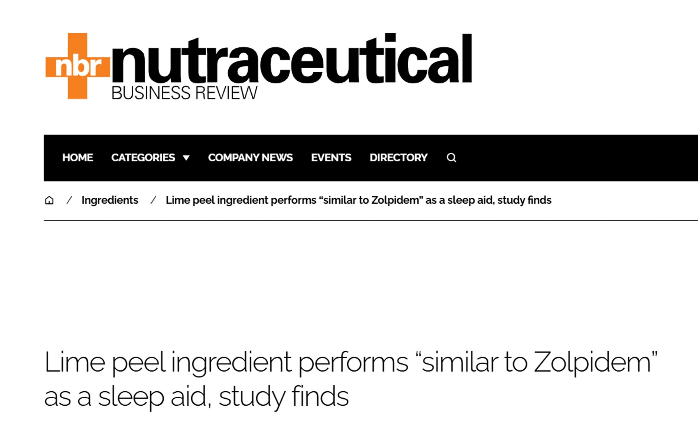 Lime peel ingredient performs “similar to Zolpidem” as a sleep aid, study finds