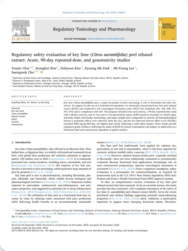 Toxicity study publication first page